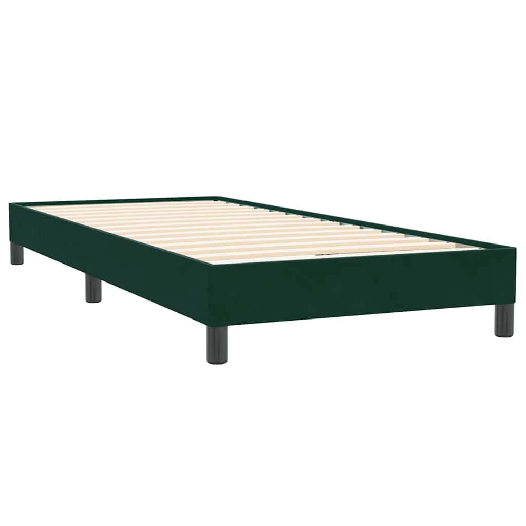 Boxspring met matras fluweel donkergroen 80x220 cm – afbeelding 5