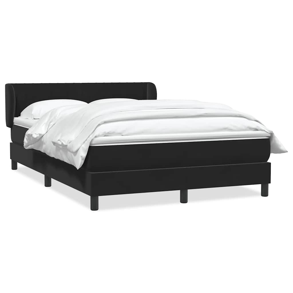 Boxspring met matras fluweel zwart 140x220 cm – afbeelding 2