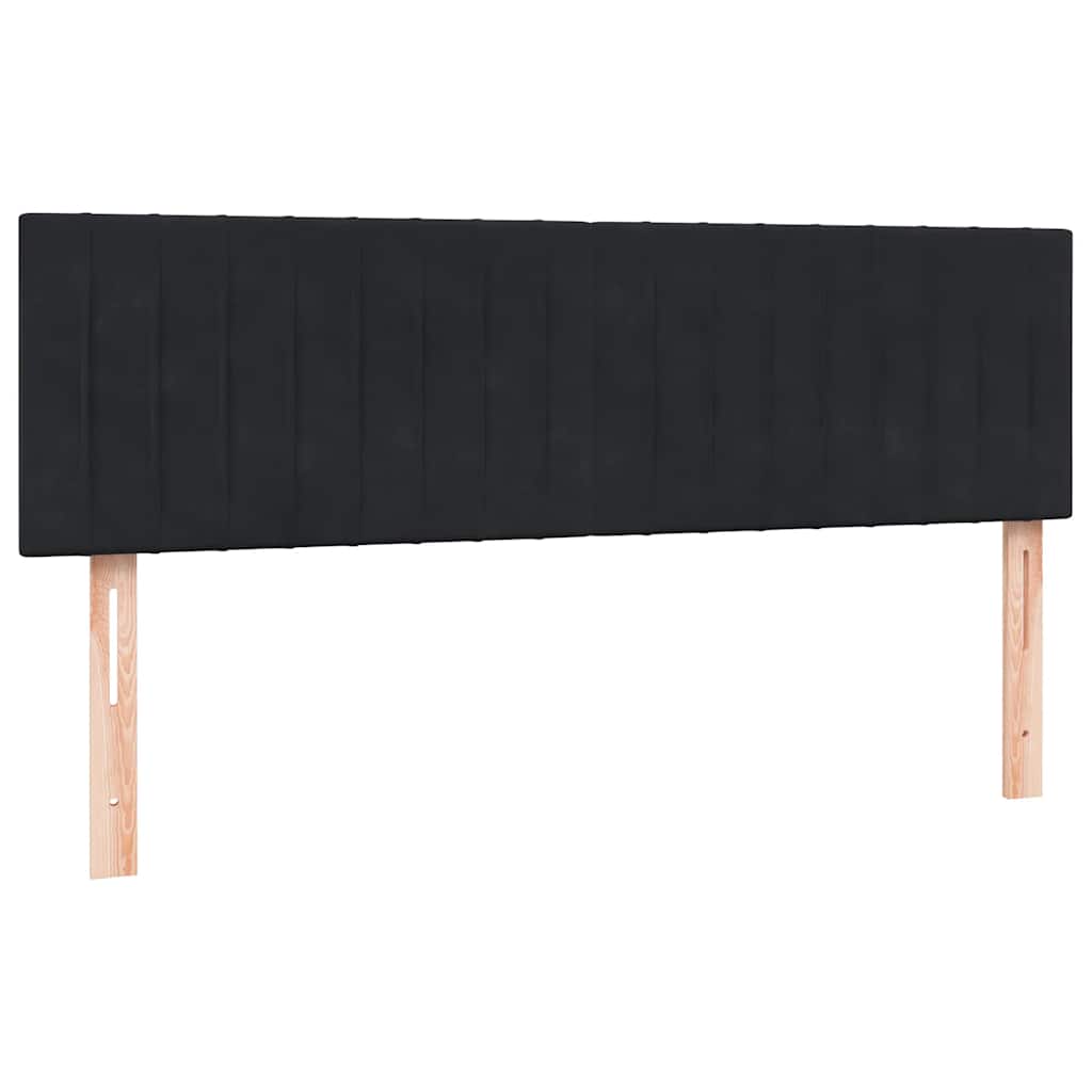 Boxspring met matras fluweel zwart 140x220 cm – afbeelding 7