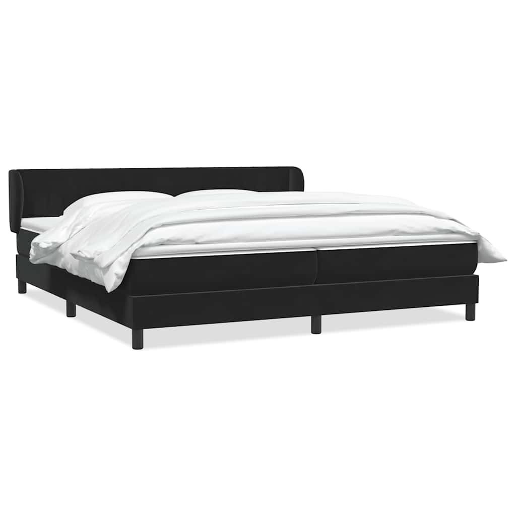 Boxspringbed met matrassen 180x220 cm fluweel zwart – afbeelding 2