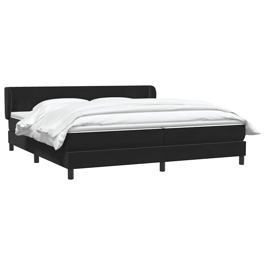 Boxspringbed met matrassen 180x220 cm fluweel zwart – afbeelding 3