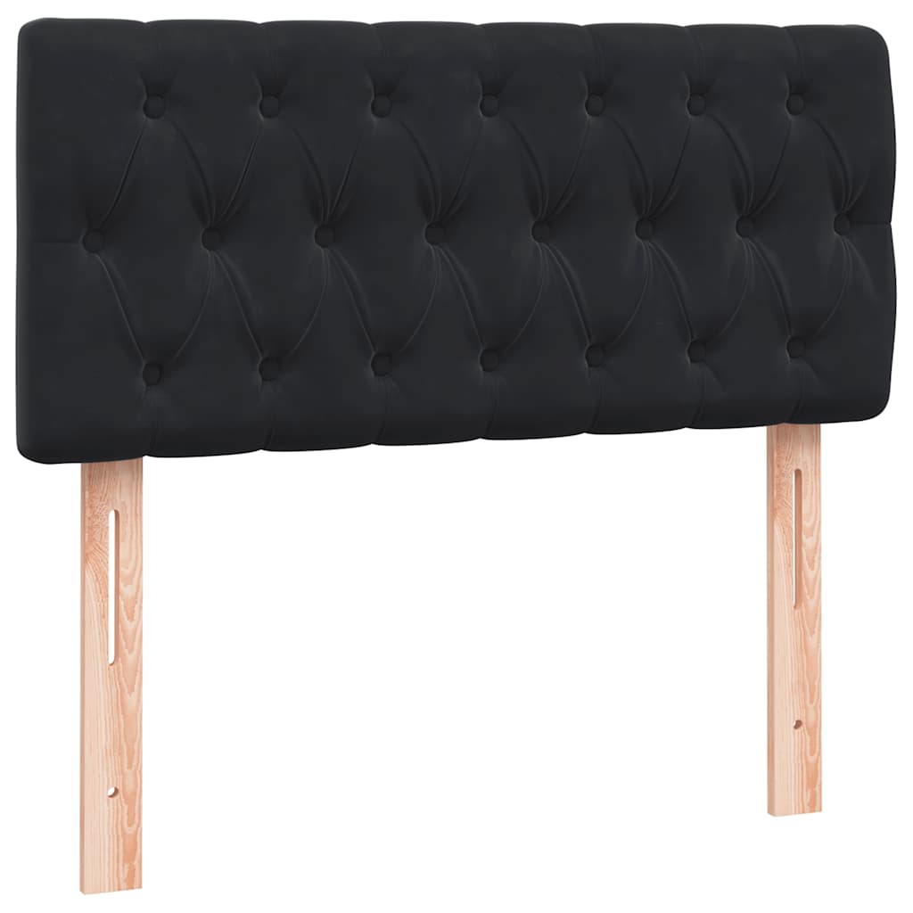 Boxspring met matras fluweel zwart 90x210 cm – afbeelding 8