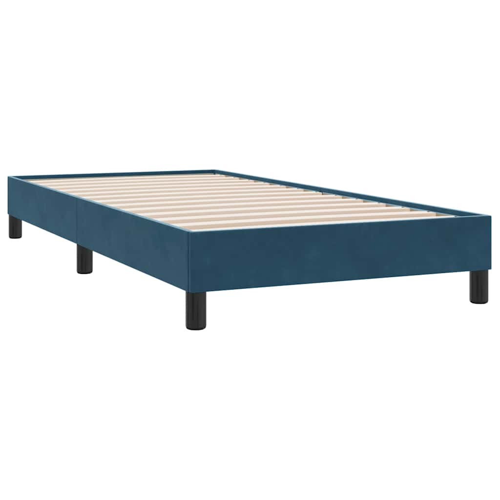 Boxspring met matras fluweel donkerblauw 100x210 cm – afbeelding 5