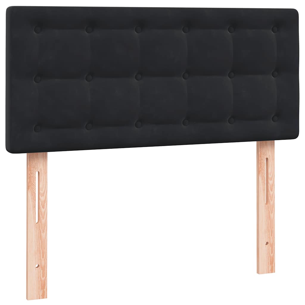 Boxspring met matras fluweel zwart 90x210 cm – afbeelding 7