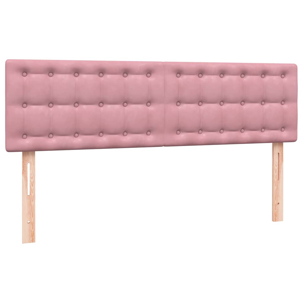 Boxspring met matras fluweel roze 140x210 cm – afbeelding 7