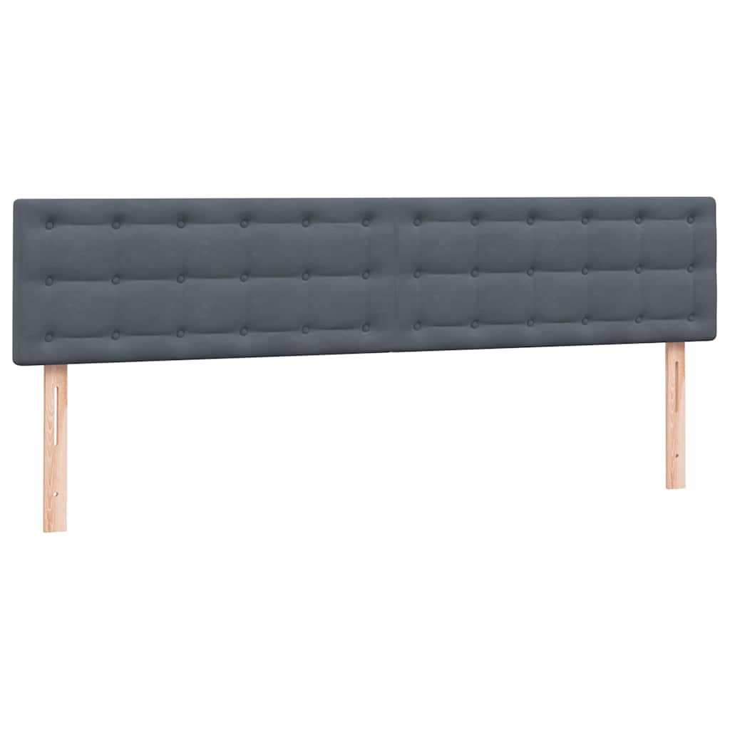 Boxspring met matrassen fluweel donkergrijs 200x210 cm – afbeelding 7