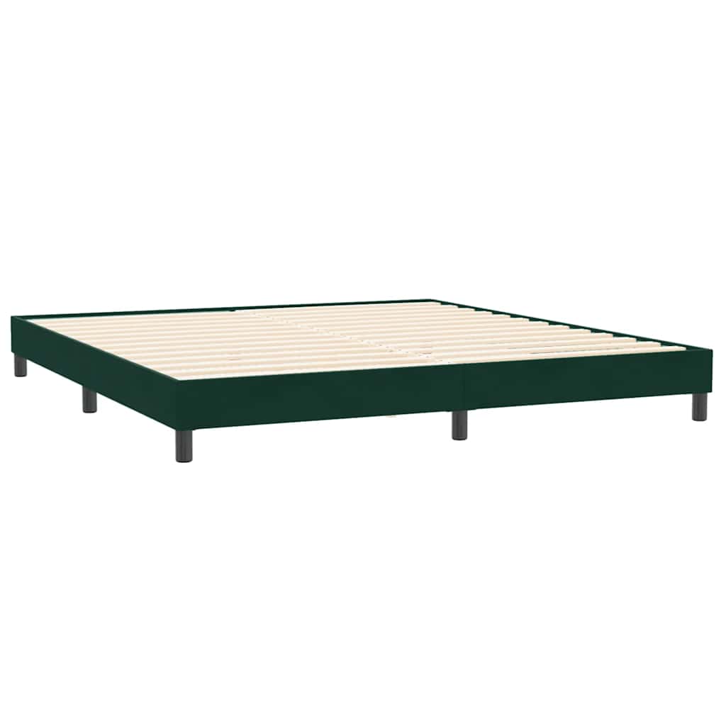 Boxspringbed met matrassen 180x220 cm fluweel donkergroen – afbeelding 5