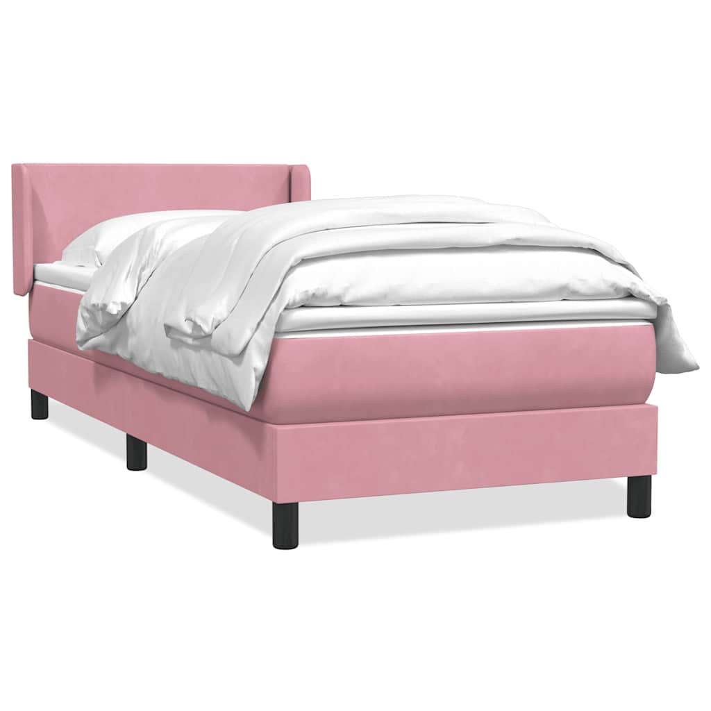 Boxspring met matras fluweel roze 80x210 cm – afbeelding 2