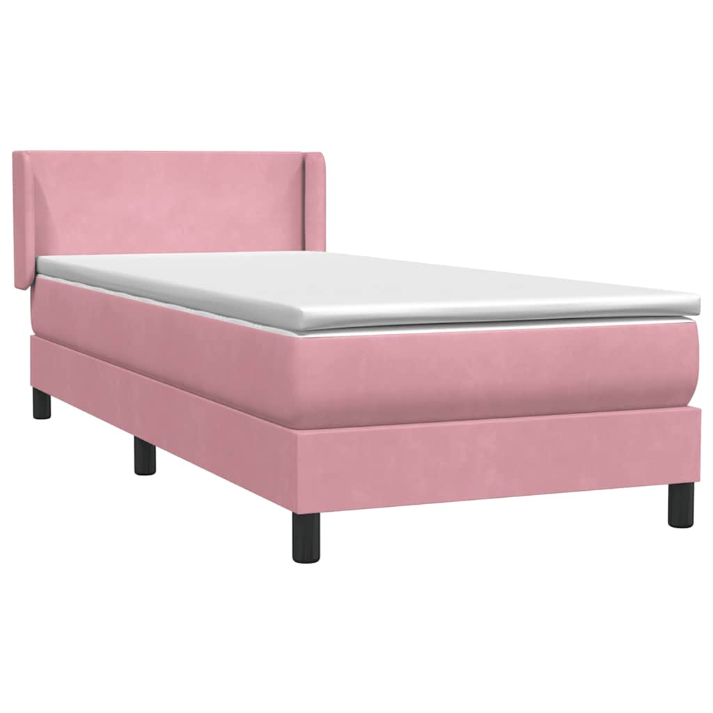 Boxspring met matras fluweel roze 80x210 cm – afbeelding 4