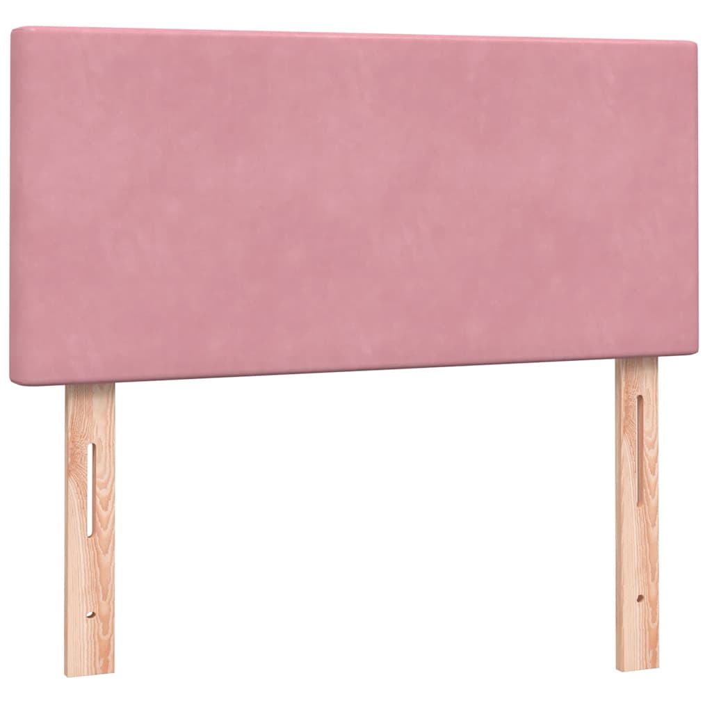 Boxspring met matras fluweel roze 80x210 cm – afbeelding 7