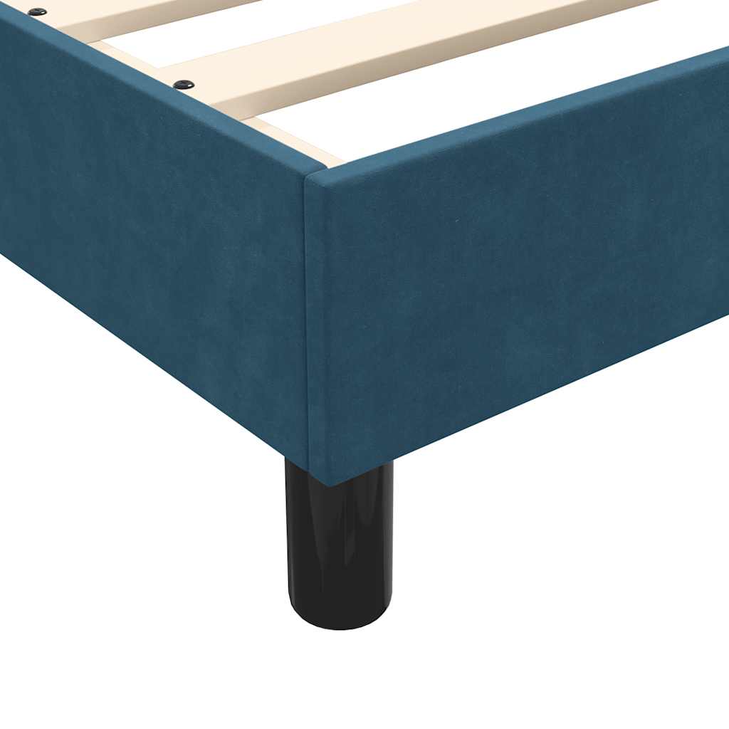 Boxspring met matras fluweel donkerblauw 90x210 cm – afbeelding 10