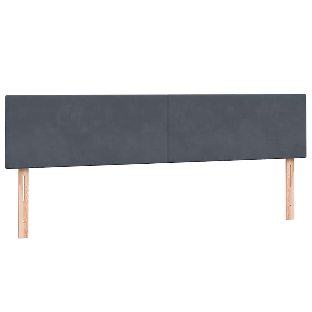 Boxspring met matras fluweel donkergrijs 200x210 cm – afbeelding 7