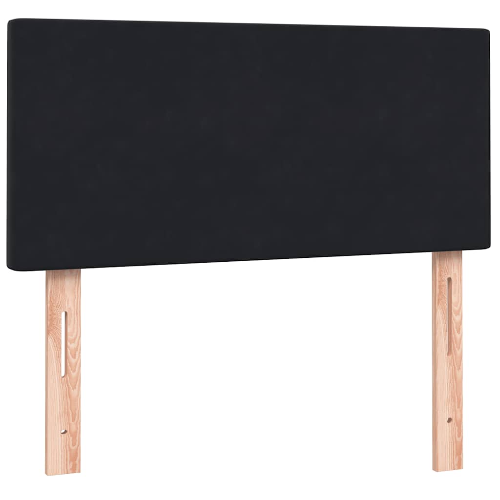 Boxspring met matras fluweel zwart 90x220 cm – afbeelding 6