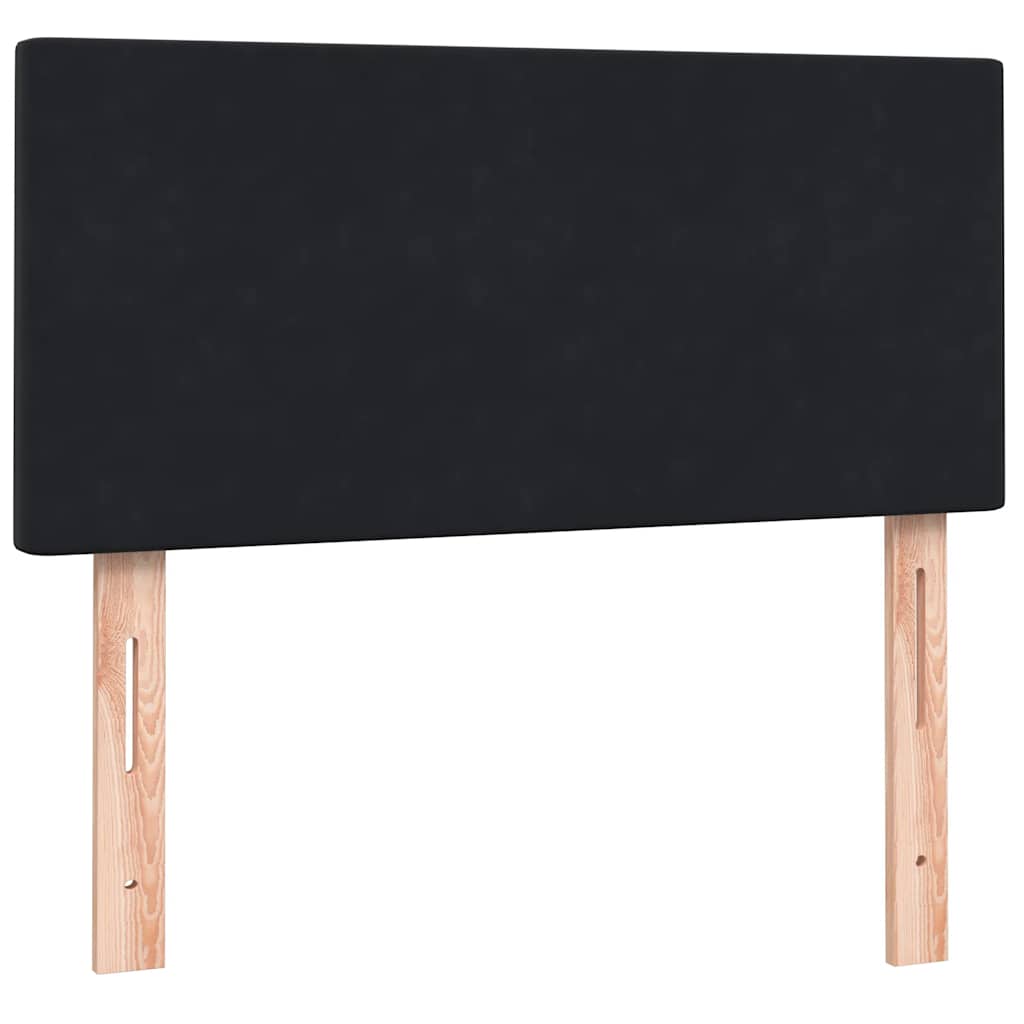 Boxspring met matras fluweel zwart 100x220 cm – afbeelding 7