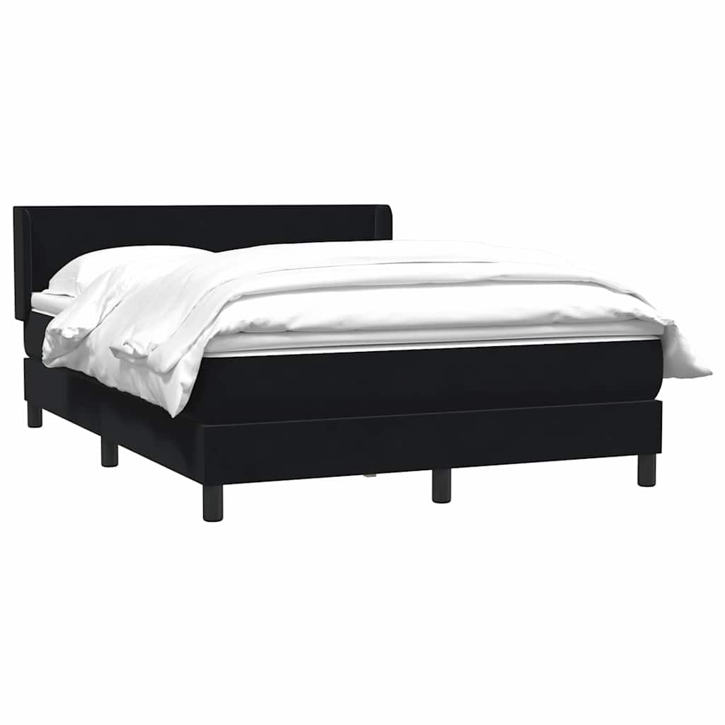 Boxspring met matras fluweel zwart 140x220 cm – afbeelding 4