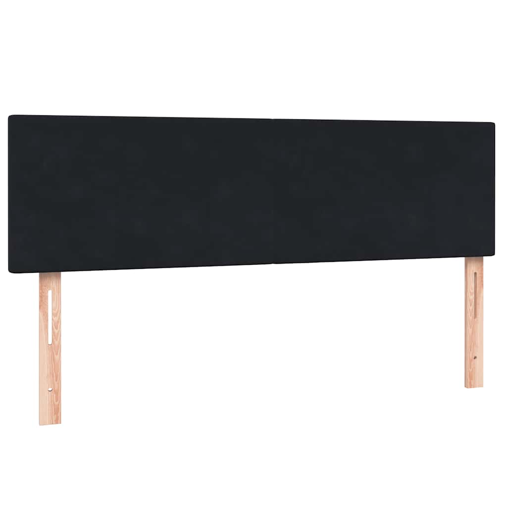 Boxspring met matras fluweel zwart 140x220 cm – afbeelding 7