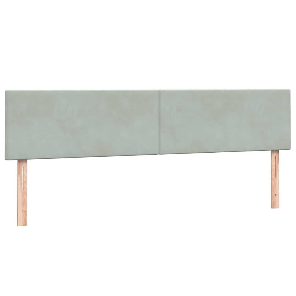 Boxspring met matras fluweel lichtgrijs 180x220 cm – afbeelding 7