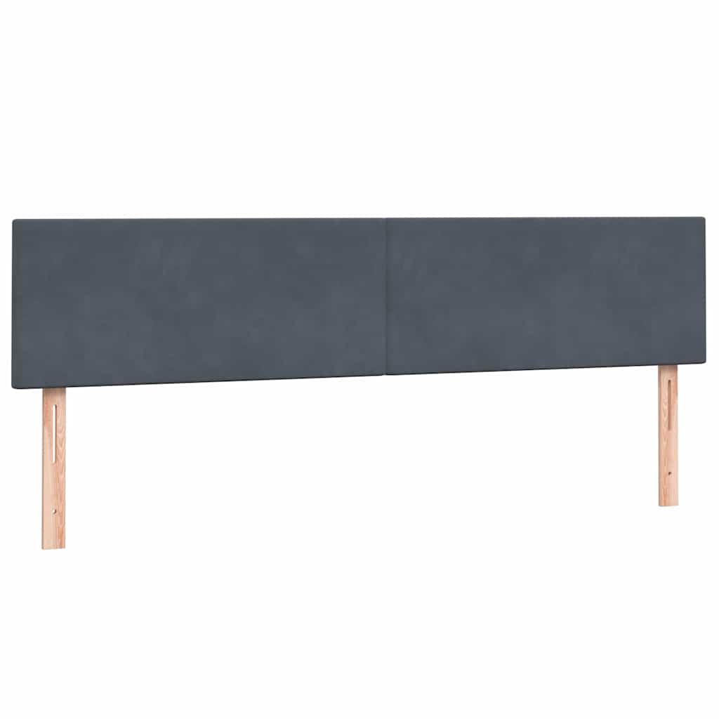 Boxspring met matras fluweel donkergrijs 200x220 cm – afbeelding 7
