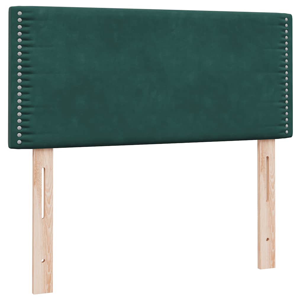 Boxspring met matras fluweel donkergroen 80x210 cm – afbeelding 7