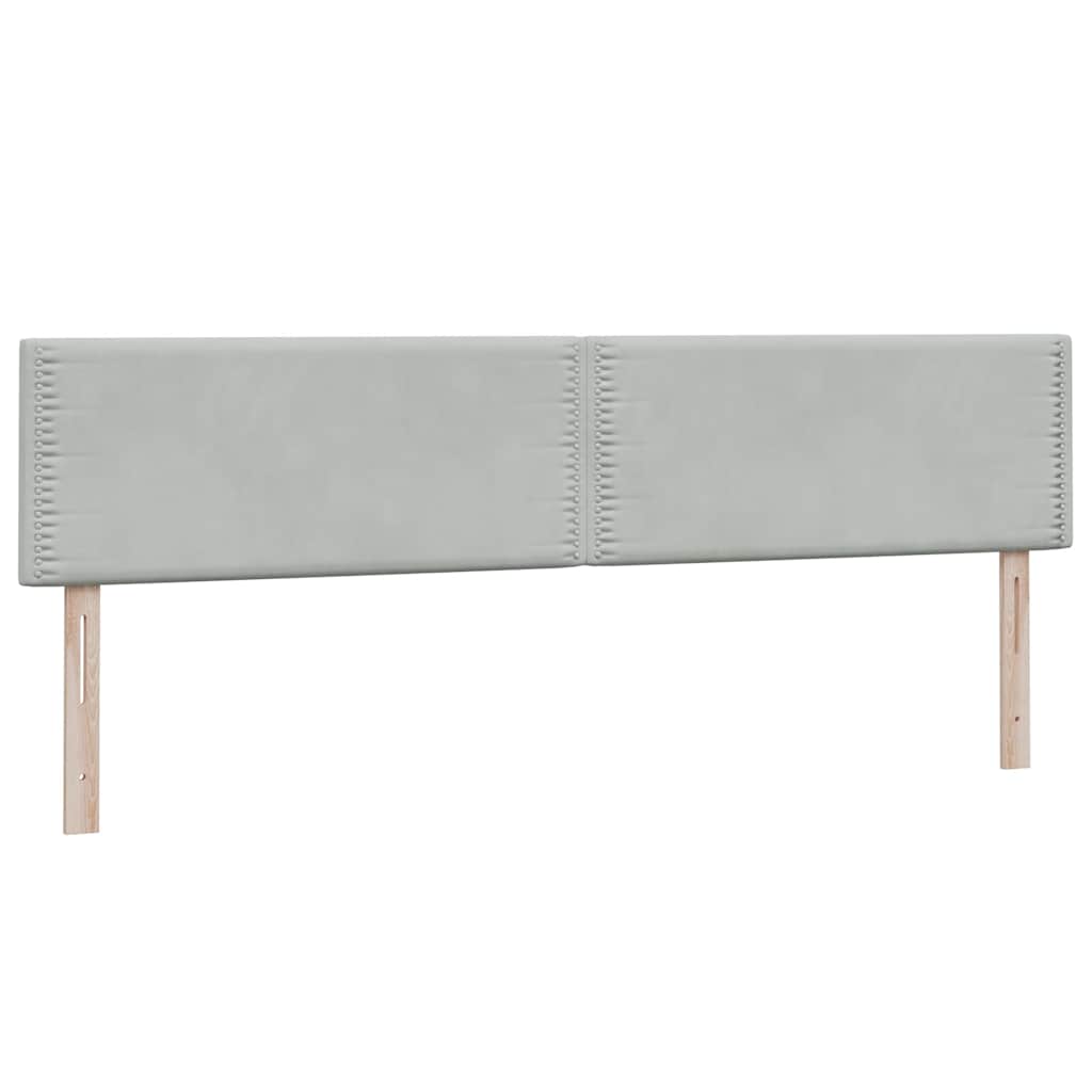 Boxspring met matras fluweel lichtgrijs 200x210 cm – afbeelding 7