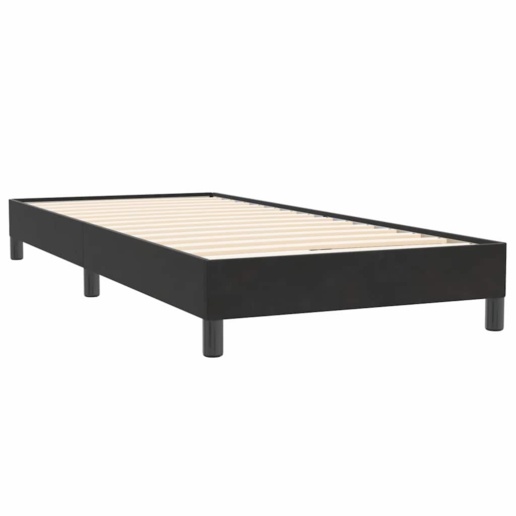 Boxspring met matras fluweel zwart 100x220 cm – afbeelding 5