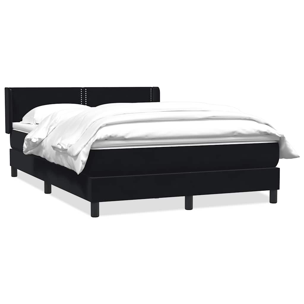 Boxspring met matras fluweel zwart 140x220 cm – afbeelding 2