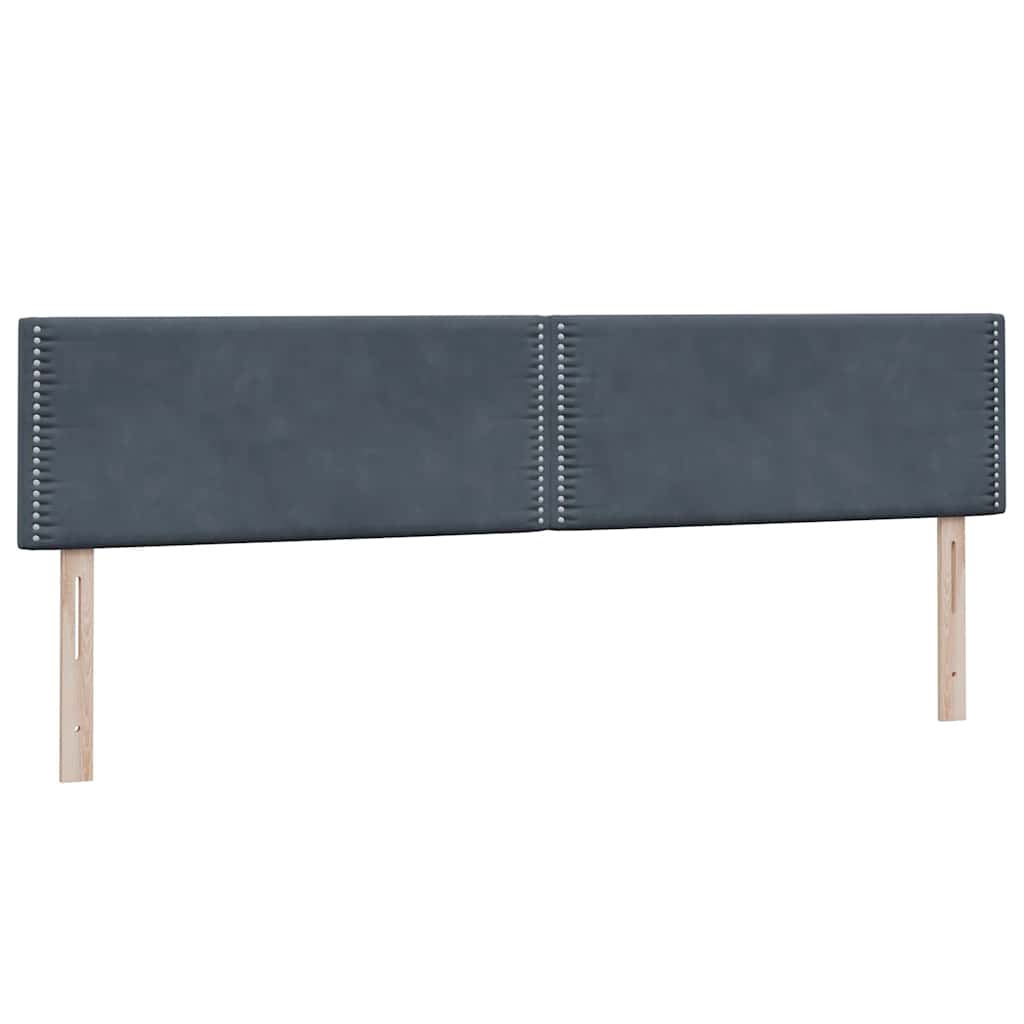 Boxspring met matras fluweel donkergrijs 200x220 cm – afbeelding 7