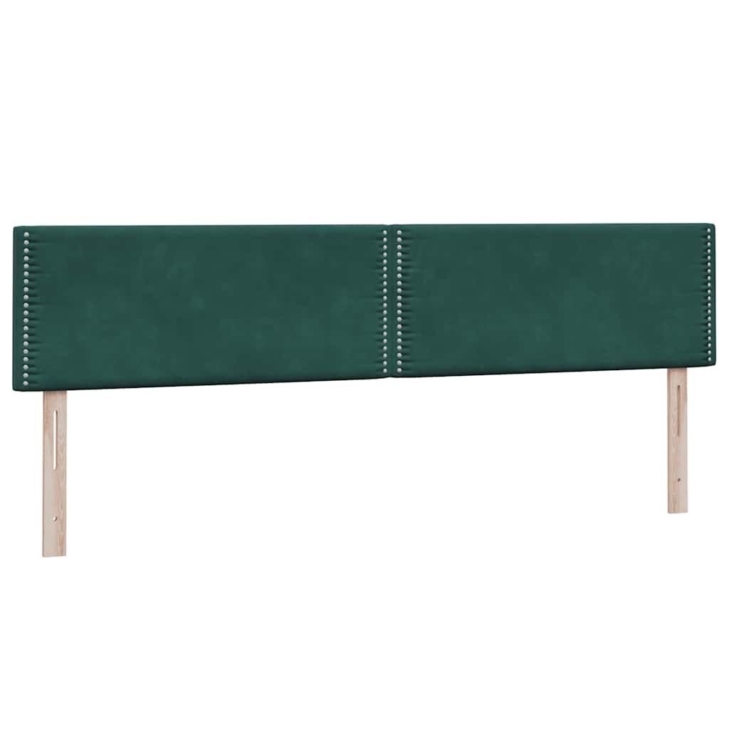 Boxspring met matras fluweel donkergroen 200x220 cm – afbeelding 7