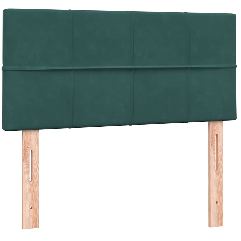 Boxspring met matras fluweel donkergroen 80x210 cm – afbeelding 7