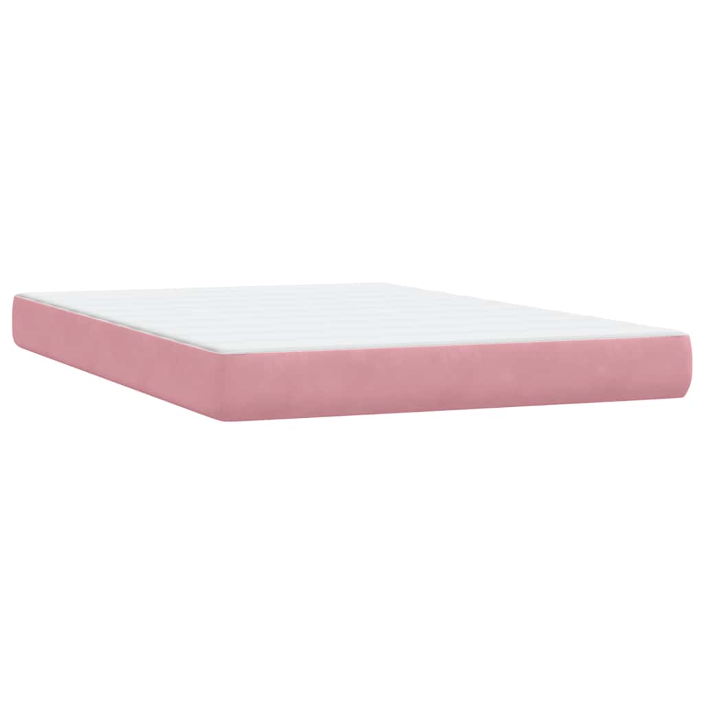 Boxspring met matras fluweel roze 80x210 cm – afbeelding 6