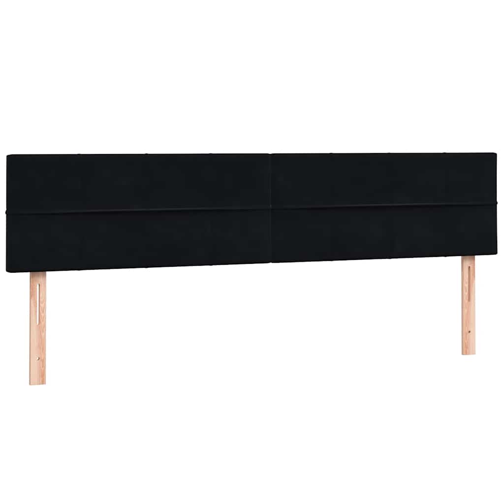 Boxspring met matras fluweel zwart 180x210 cm – afbeelding 7