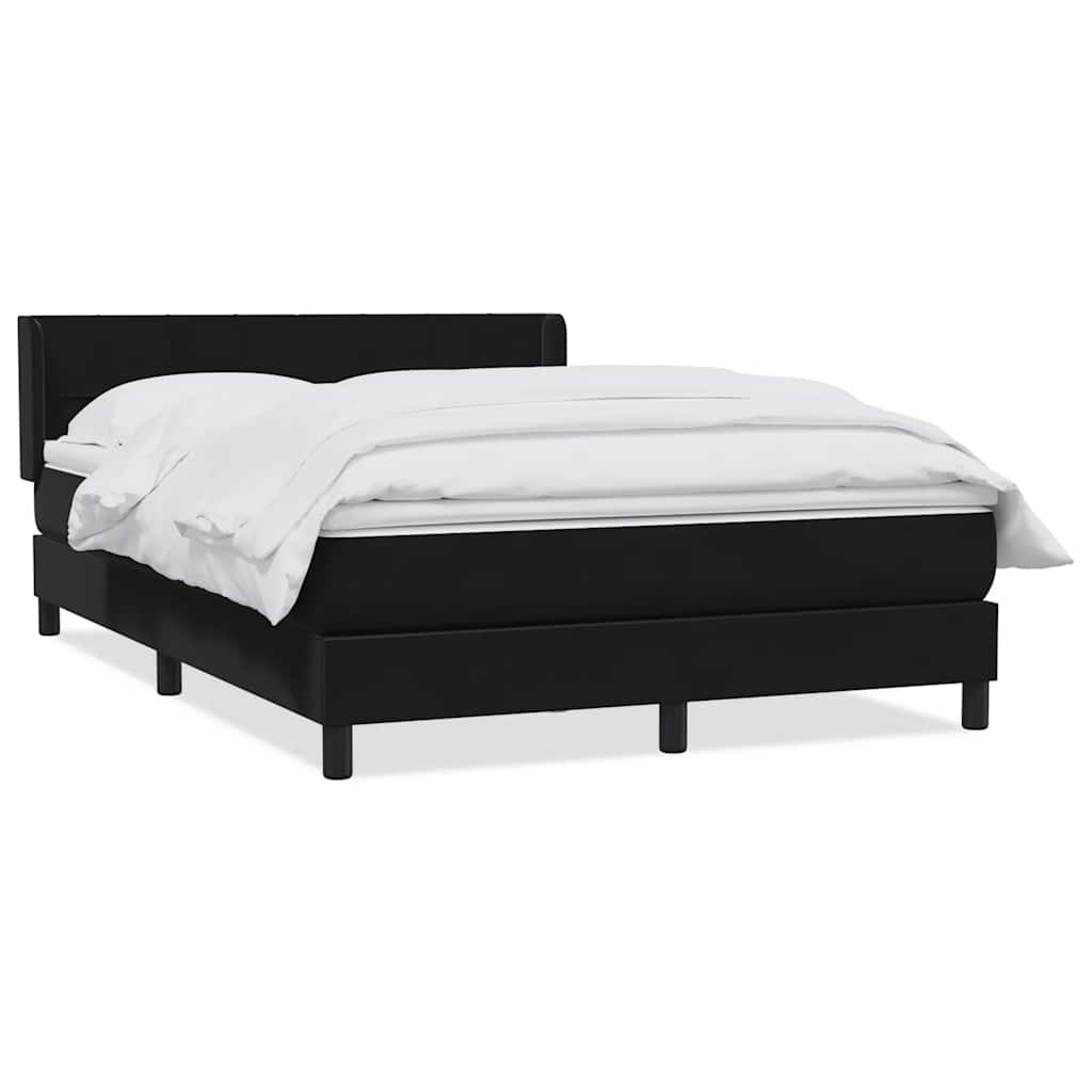 Boxspring met matras fluweel zwart 140x220 cm – afbeelding 2