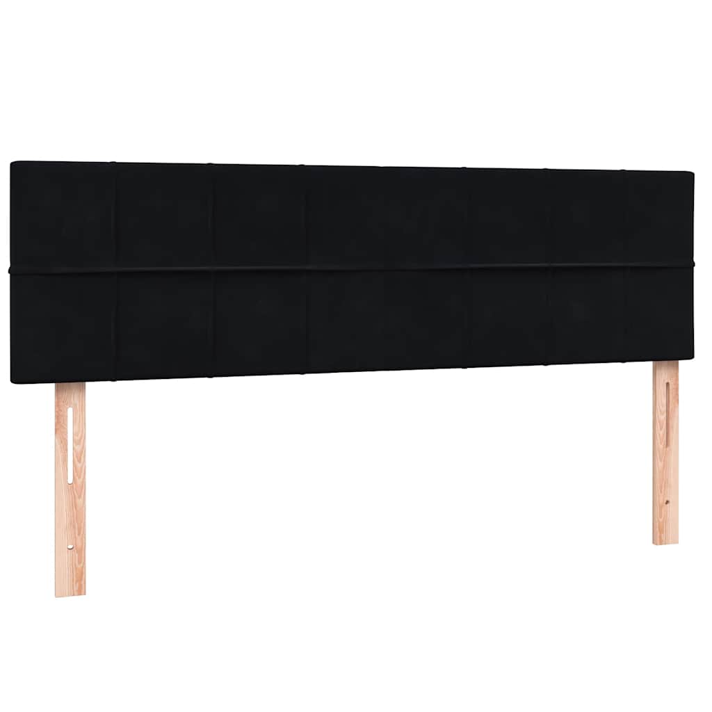 Boxspring met matras fluweel zwart 140x220 cm – afbeelding 7