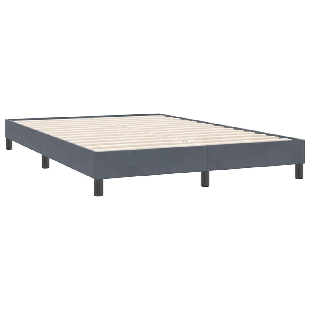 Boxspring met matras fluweel donkergrijs 160x220 cm – afbeelding 5
