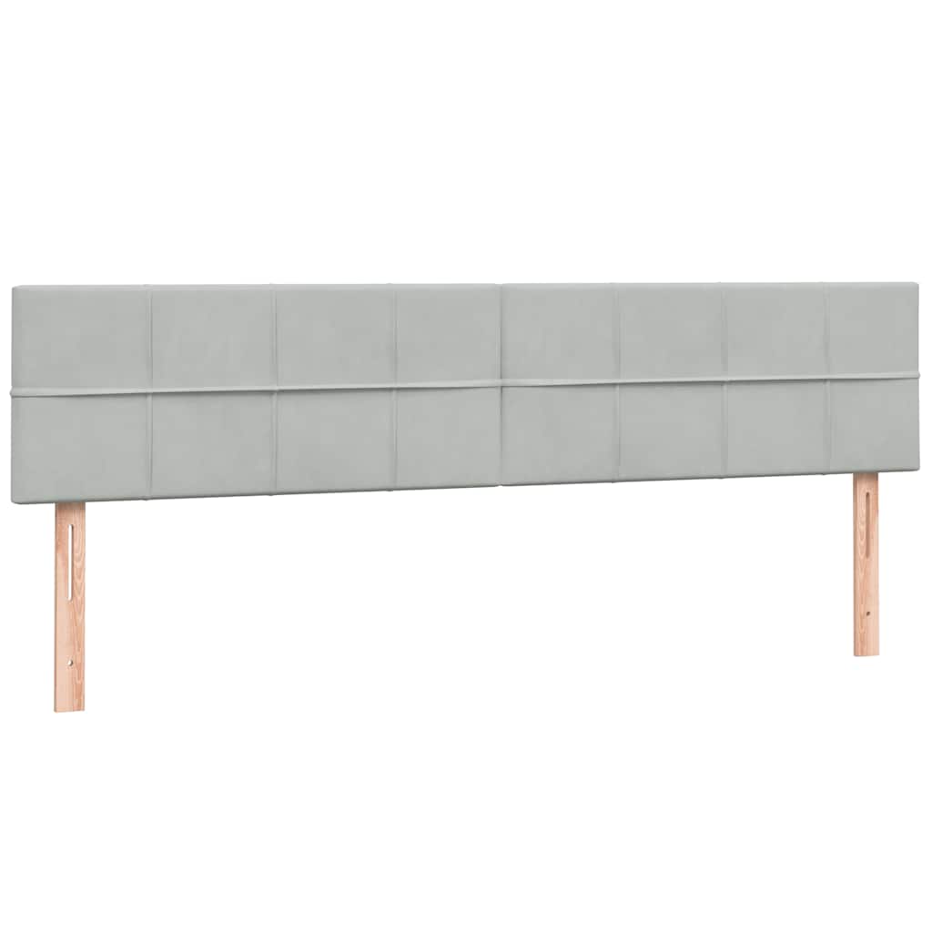 Boxspring met matras fluweel lichtgrijs 180x220 cm – afbeelding 7
