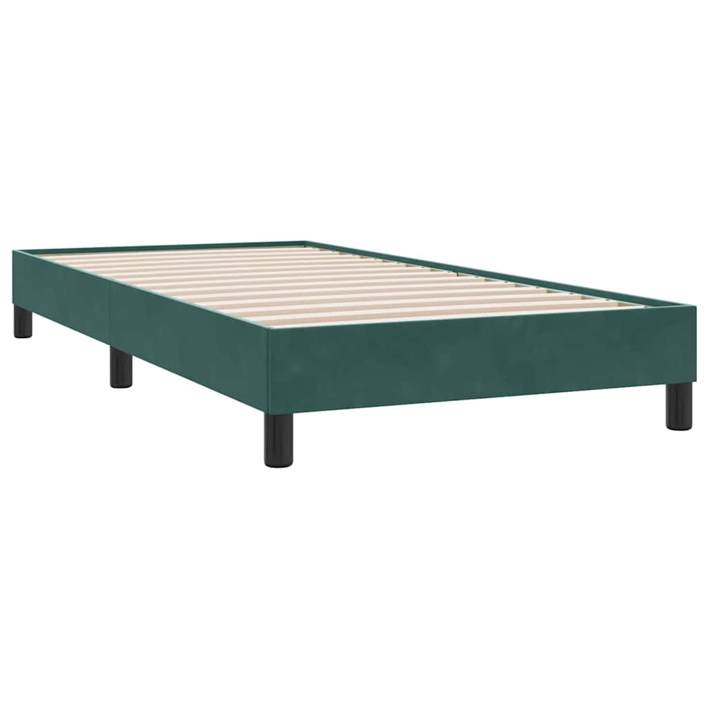 Boxspring met matras fluweel donkergroen 80x210 cm – afbeelding 5