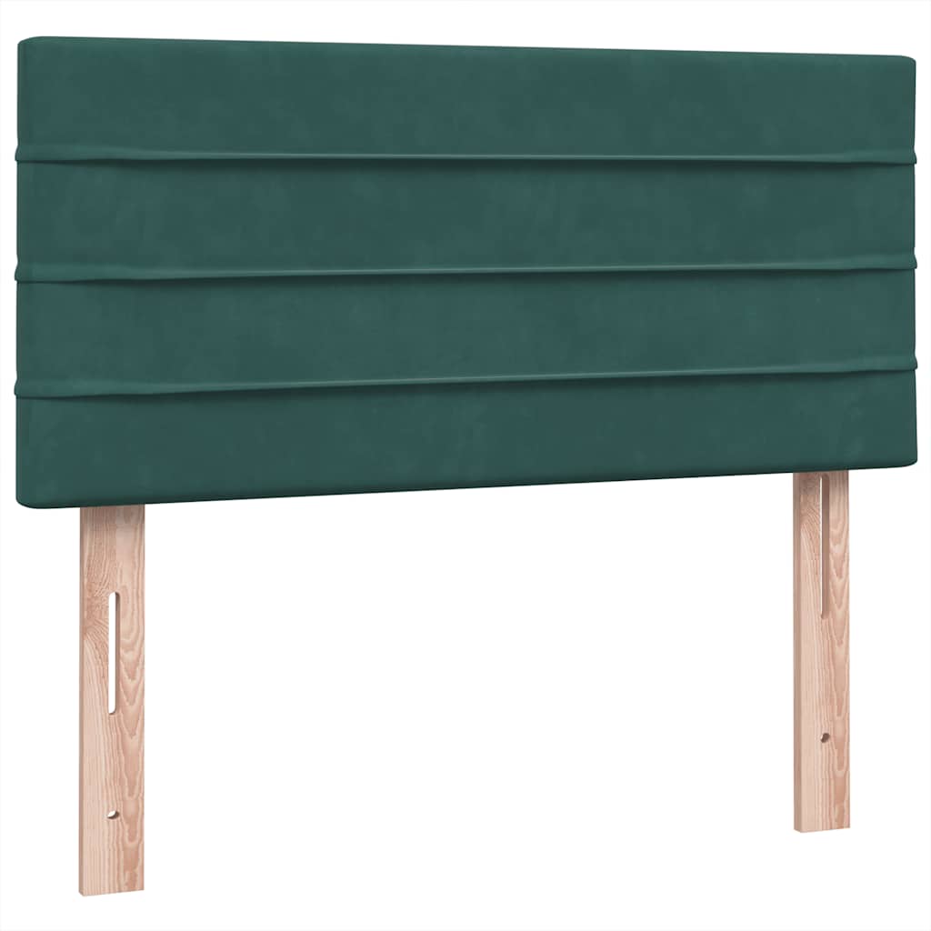 Boxspring met matras fluweel donkergroen 80x210 cm – afbeelding 7