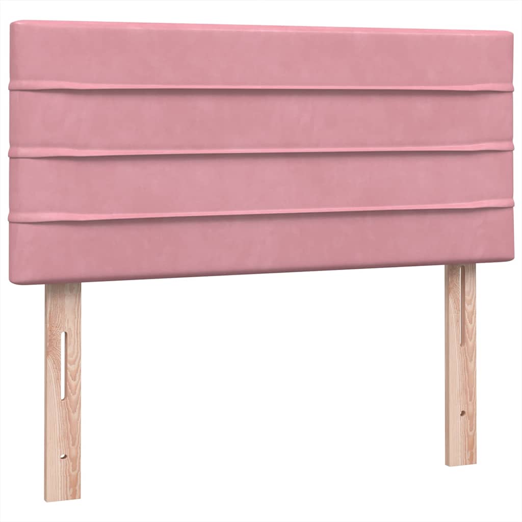 Boxspring met matras fluweel roze 80x210 cm – afbeelding 7