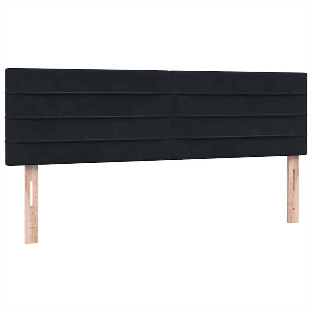 Boxspring met matras fluweel zwart 140x220 cm – afbeelding 7