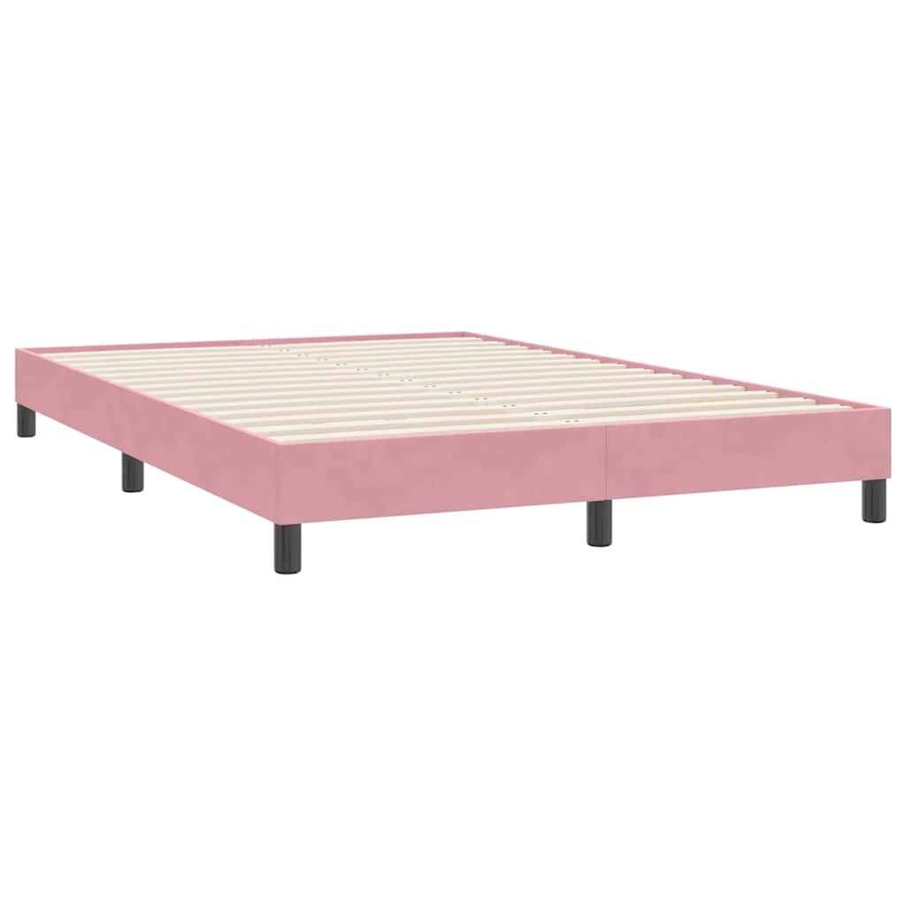 Boxspring met matras fluweel roze 140x220 cm – afbeelding 5