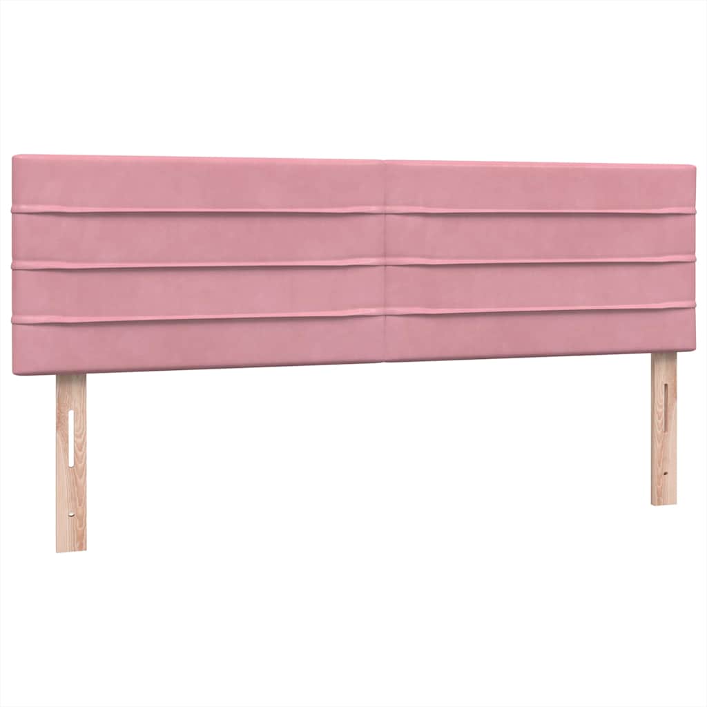 Boxspring met matras fluweel roze 140x220 cm – afbeelding 7
