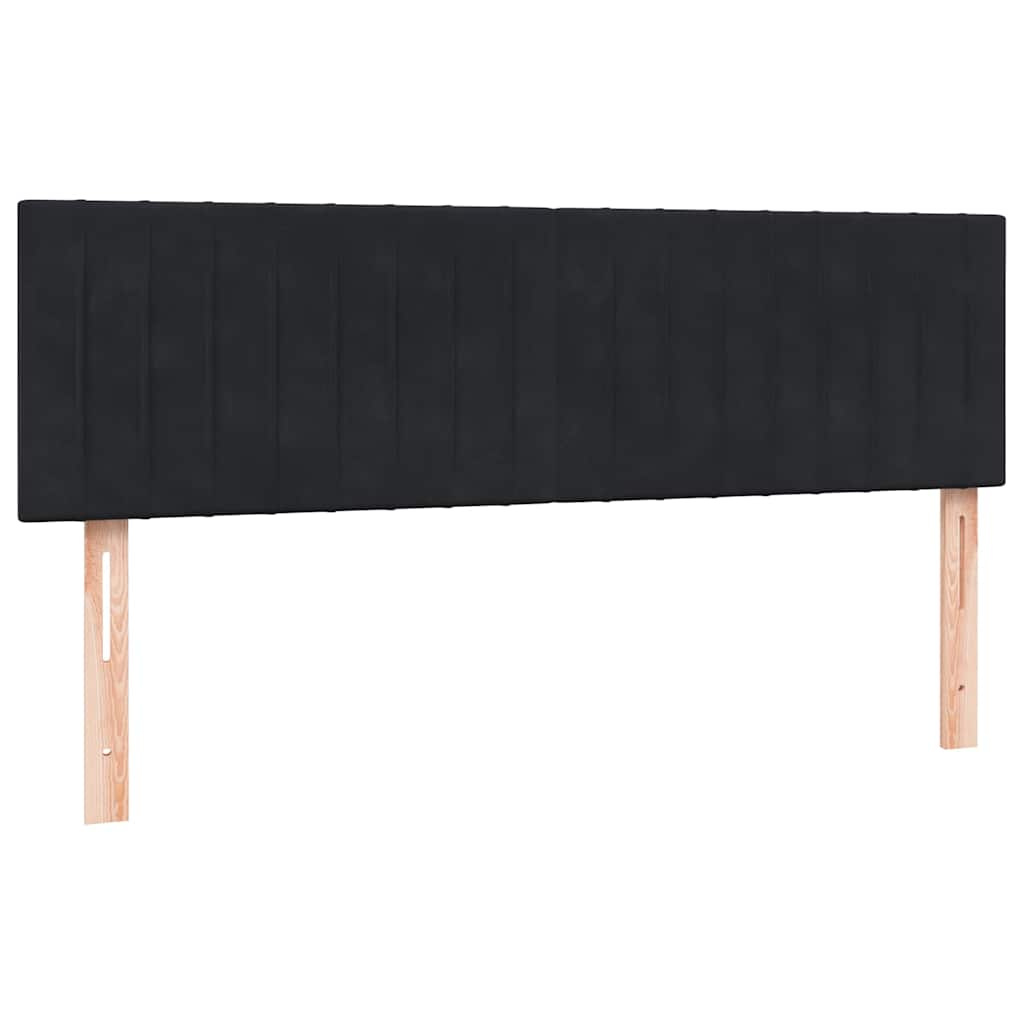 Boxspring met matras fluweel zwart 140x210 cm – afbeelding 7