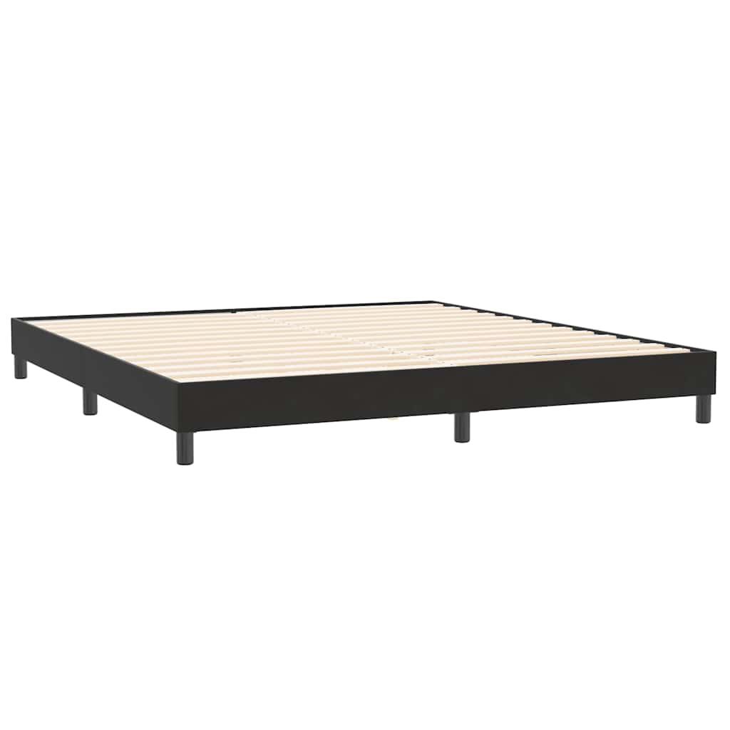 Boxspring met matras fluweel zwart 200x220 cm – afbeelding 5