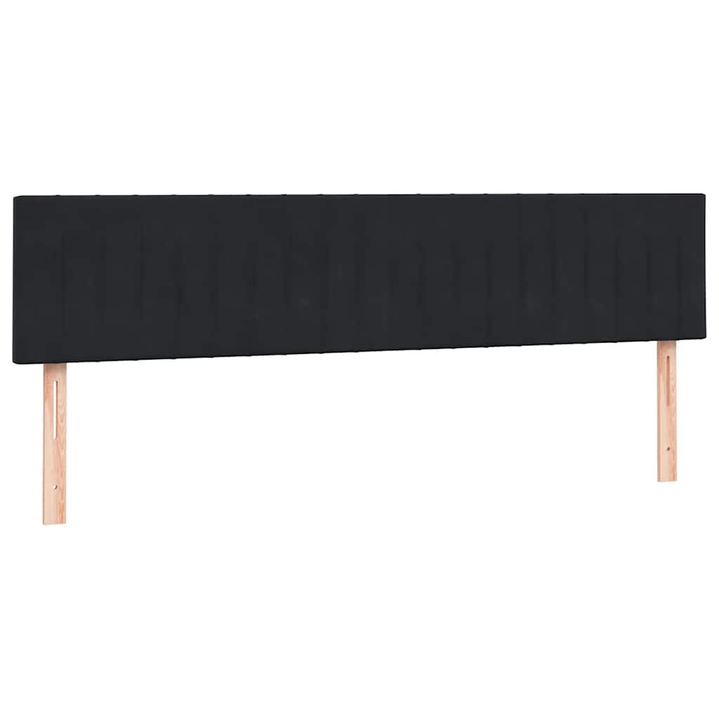 Boxspring met matras fluweel zwart 200x220 cm – afbeelding 7