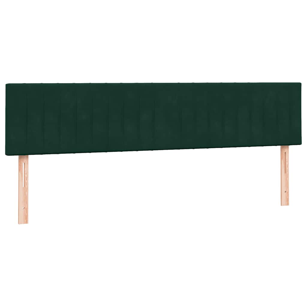 Boxspring met matras fluweel donkergroen 200x220 cm – afbeelding 7