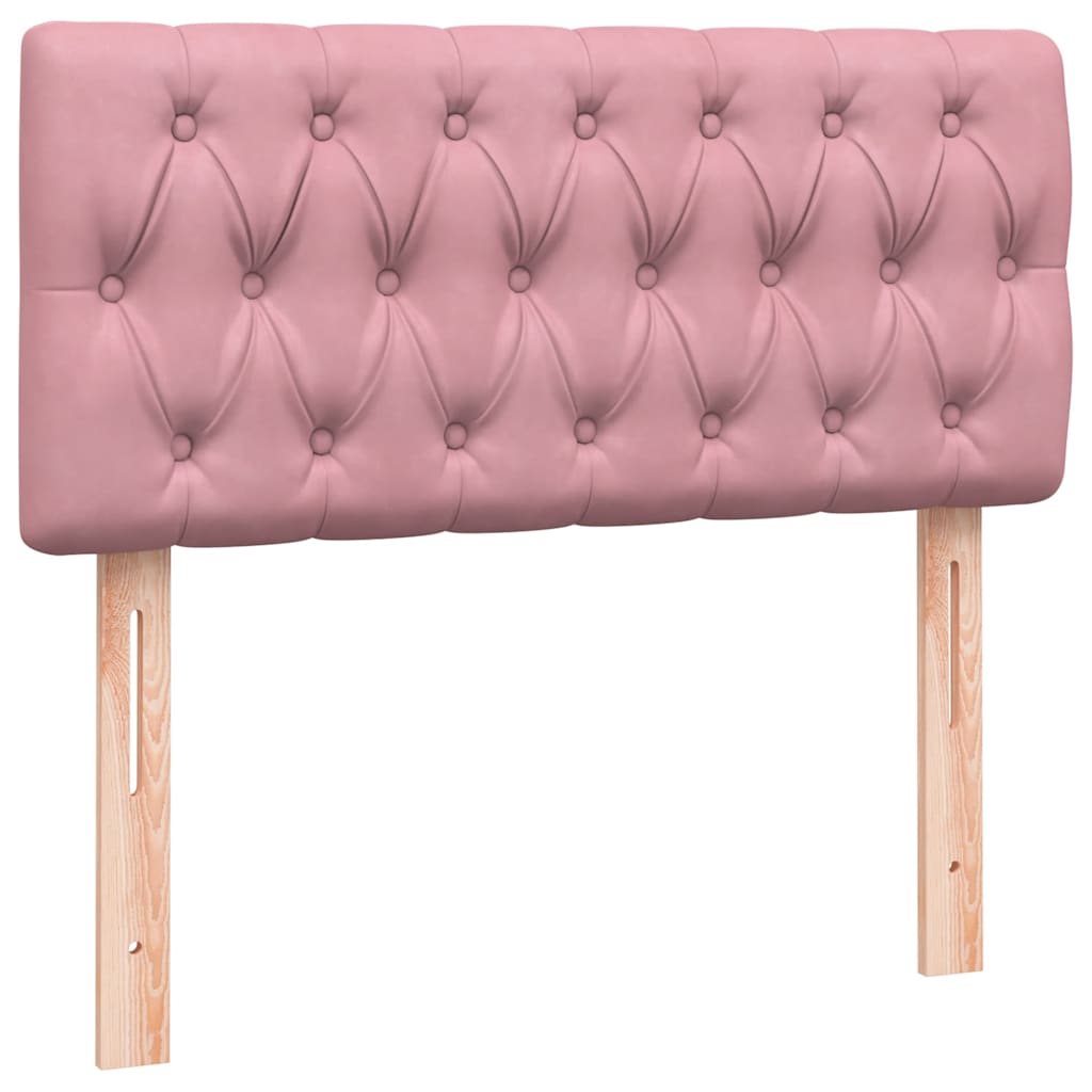 Boxspring met matras fluweel roze 90x210 cm – afbeelding 7