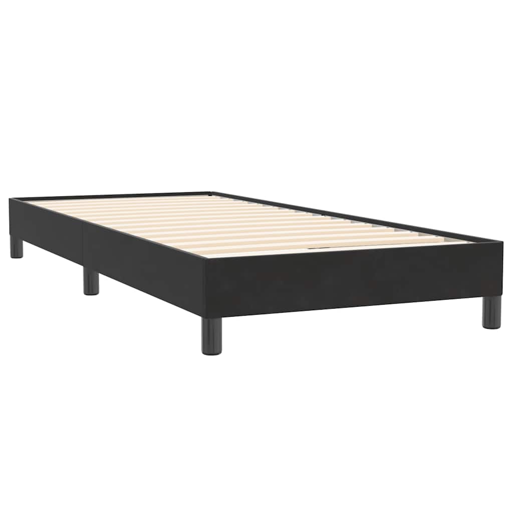 Boxspring met matras fluweel zwart 90x220 cm – afbeelding 5
