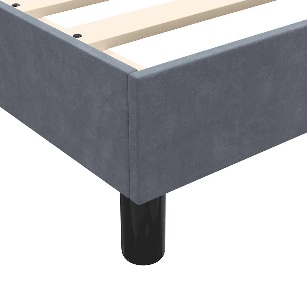 Boxspring met matras fluweel donkergrijs 100x210 cm – afbeelding 10