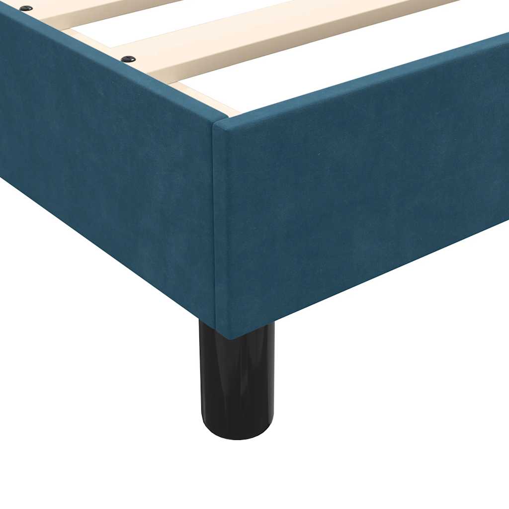 Boxspring met matras fluweel donkerblauw 80x220 cm – afbeelding 10