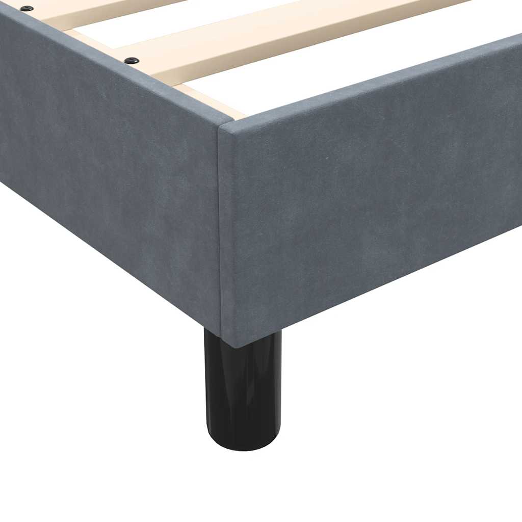 Boxspring met matras fluweel donkergrijs 100x220 cm – afbeelding 10